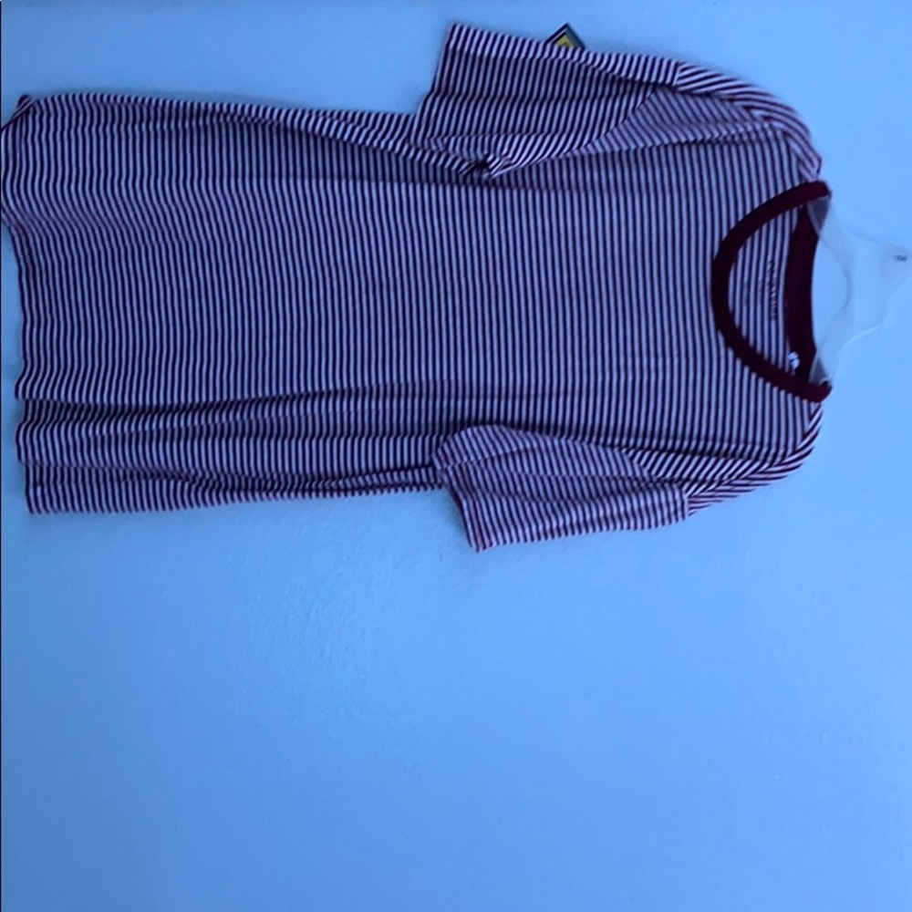 PacSun Red and White stripped shirt (S)